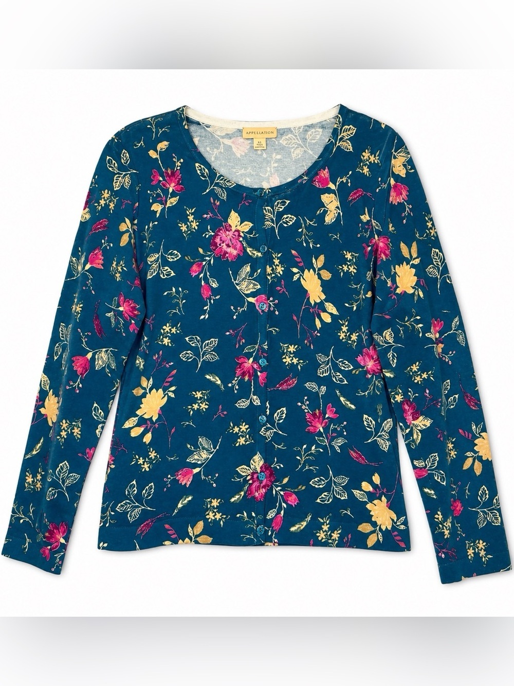 Appleseed's Women Button Front Cottagecore Garden Party Cotton Cardigan, Size XL - Picture 2 of 9